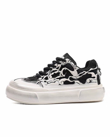Techwear Chinoiserie Breathable Casual Flat Sneakers