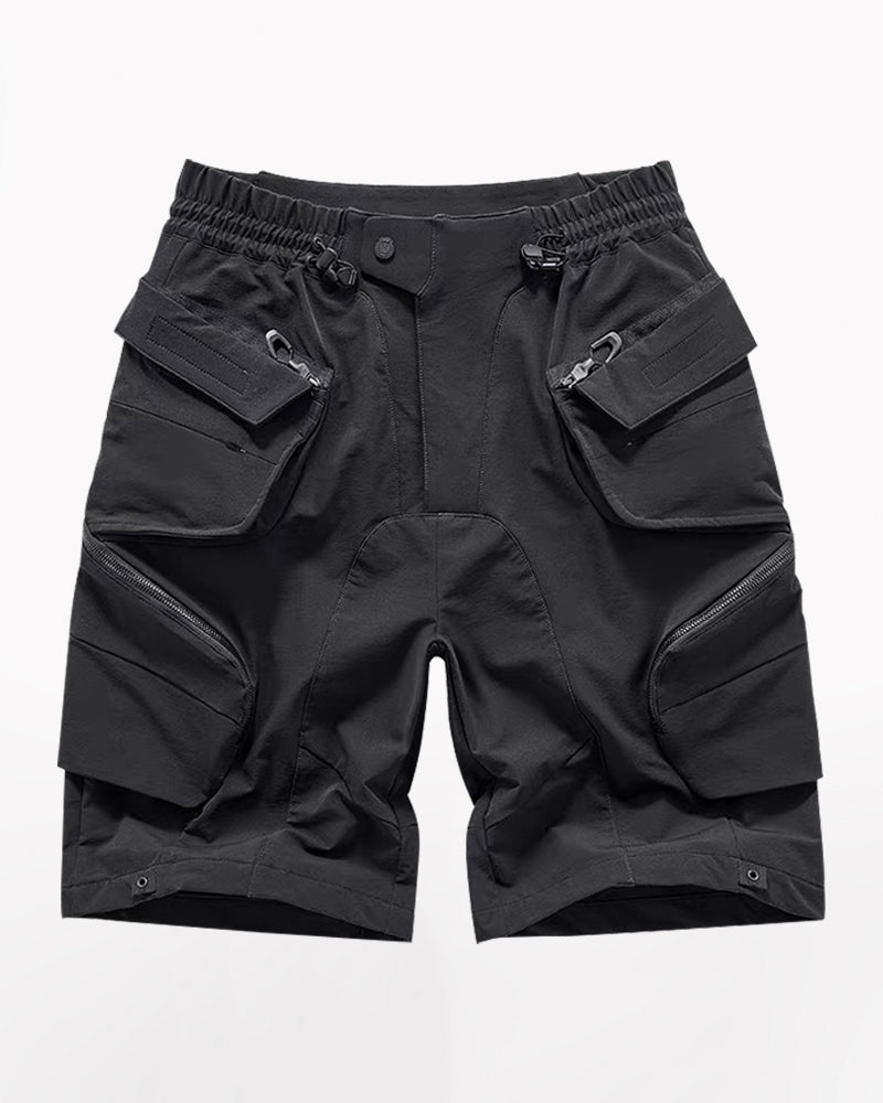 Techwear Multi-Pocket Deconstructed Cargo Shorts