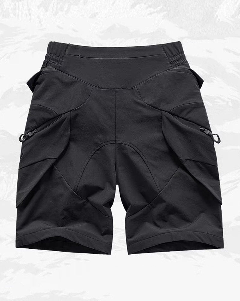 Techwear Multi-Pocket Deconstructed Cargo Shorts