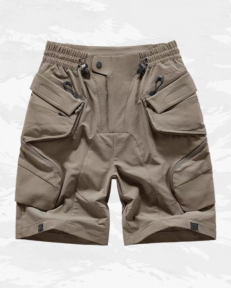 Techwear Multi-Pocket Deconstructed Cargo Shorts