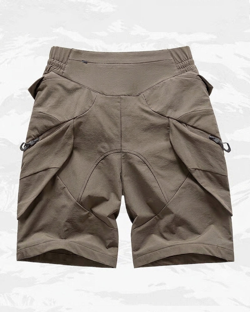 Techwear Multi-Pocket Deconstructed Cargo Shorts
