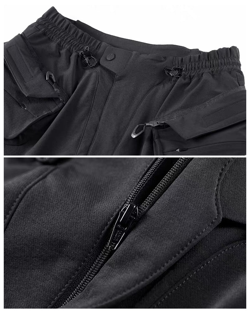 Techwear Multi-Pocket Deconstructed Cargo Shorts