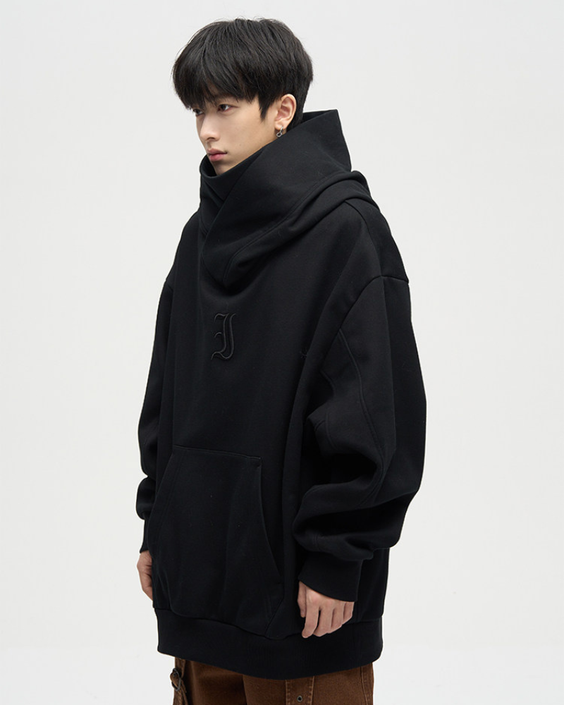 Techwear Street Style Unisex Turtleneck Scarf Mask Hoodie
