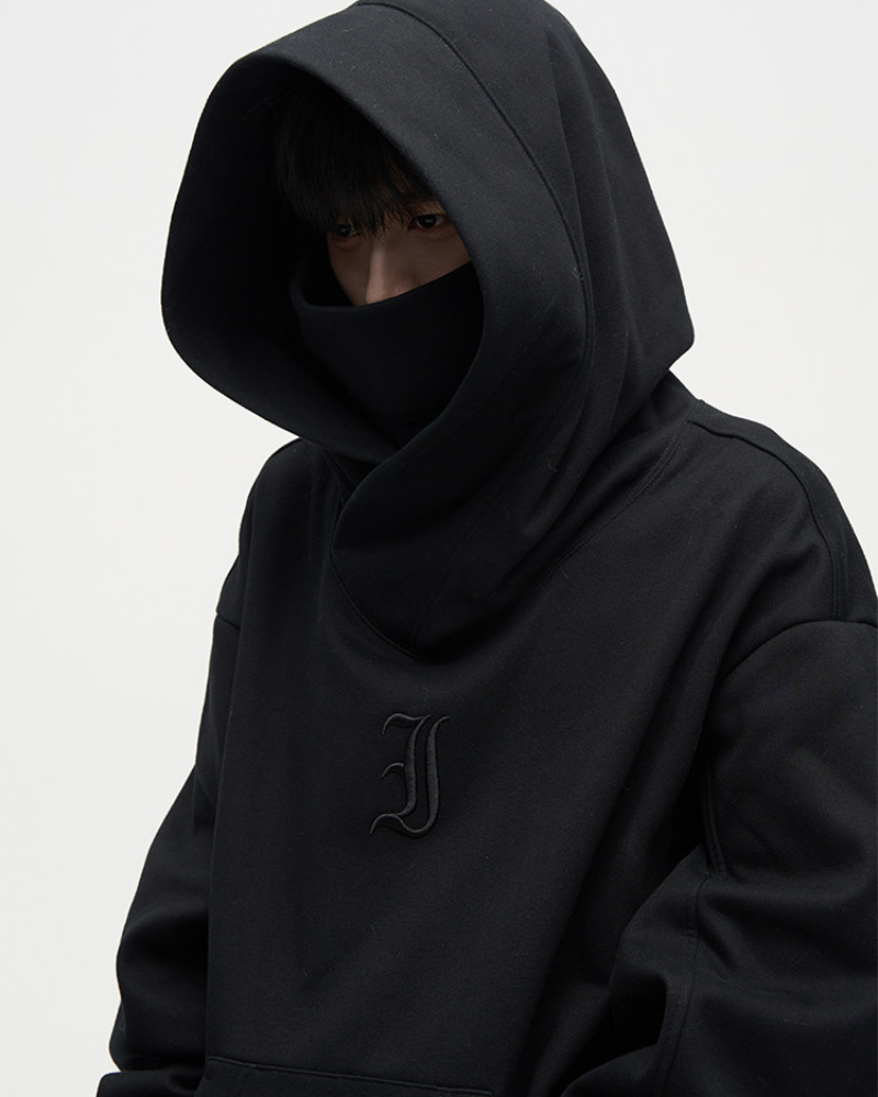 Techwear Street Style Unisex Turtleneck Scarf Mask Hoodie