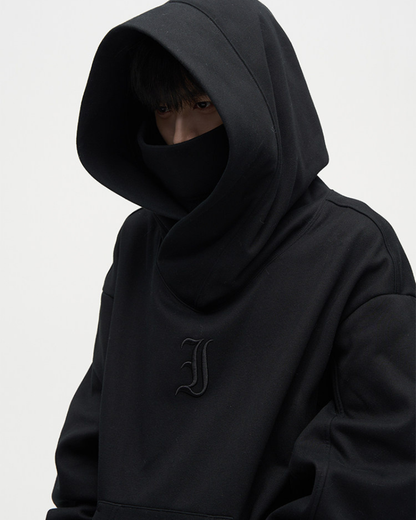 Techwear Street Style Unisex Turtleneck Scarf Mask Hoodie