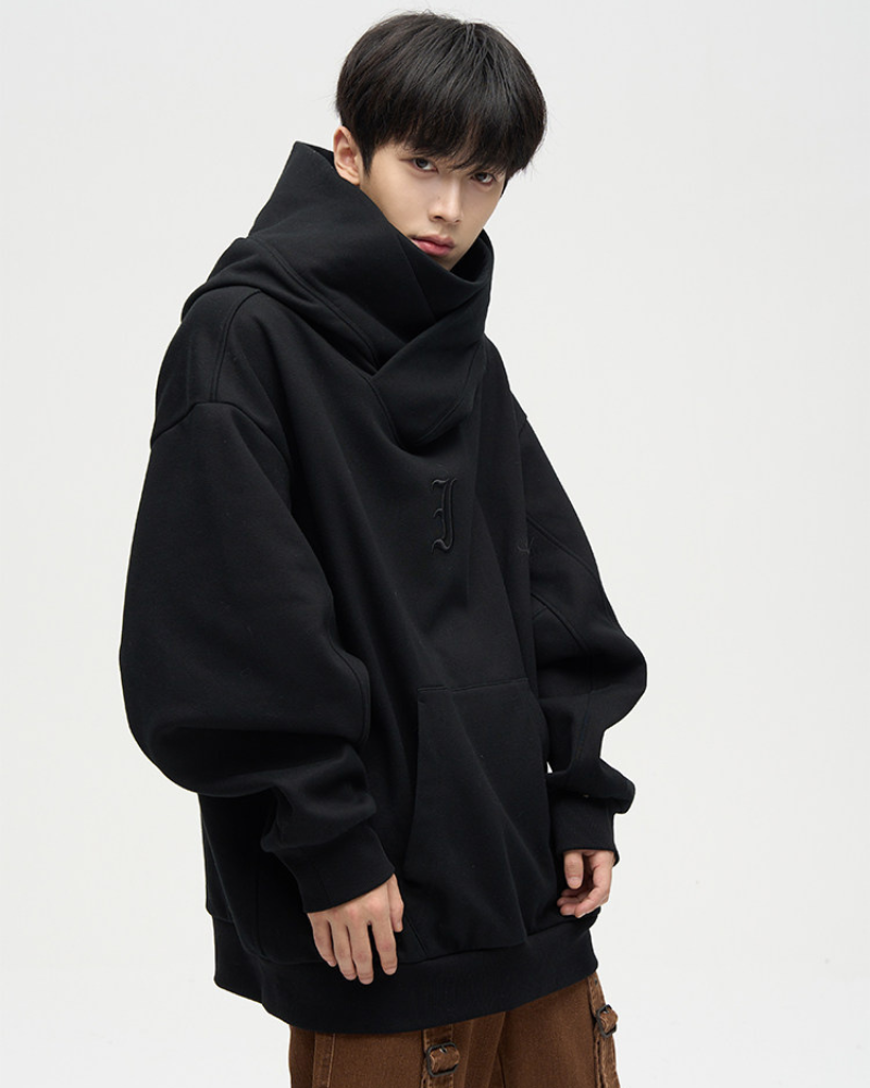 Techwear Street Style Unisex Turtleneck Scarf Mask Hoodie