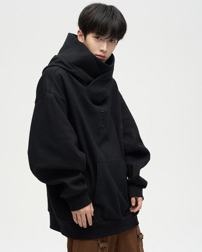 Techwear Street Style Unisex Turtleneck Scarf Mask Hoodie