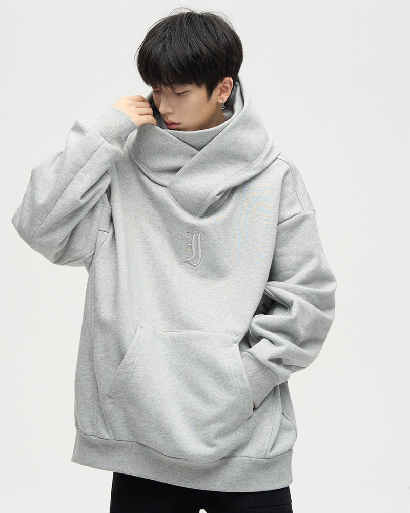Techwear Street Style Unisex Turtleneck Scarf Mask Hoodie