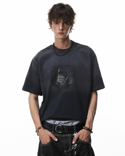 Techwear Vintage Distressed Graphic T-Shirt