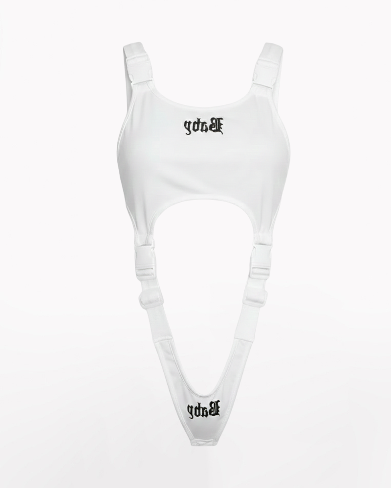 Techwear Buckle Strap Cut Out Bodysuit