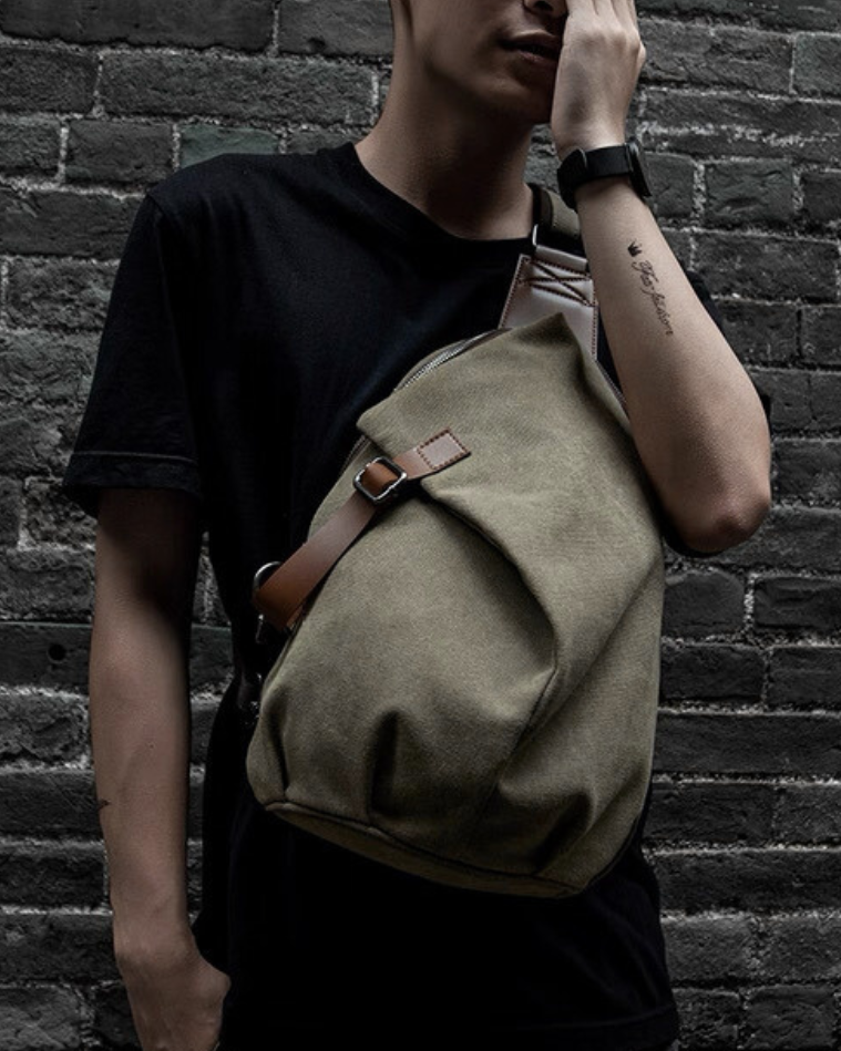 Techwear Canvas Sling Backpack