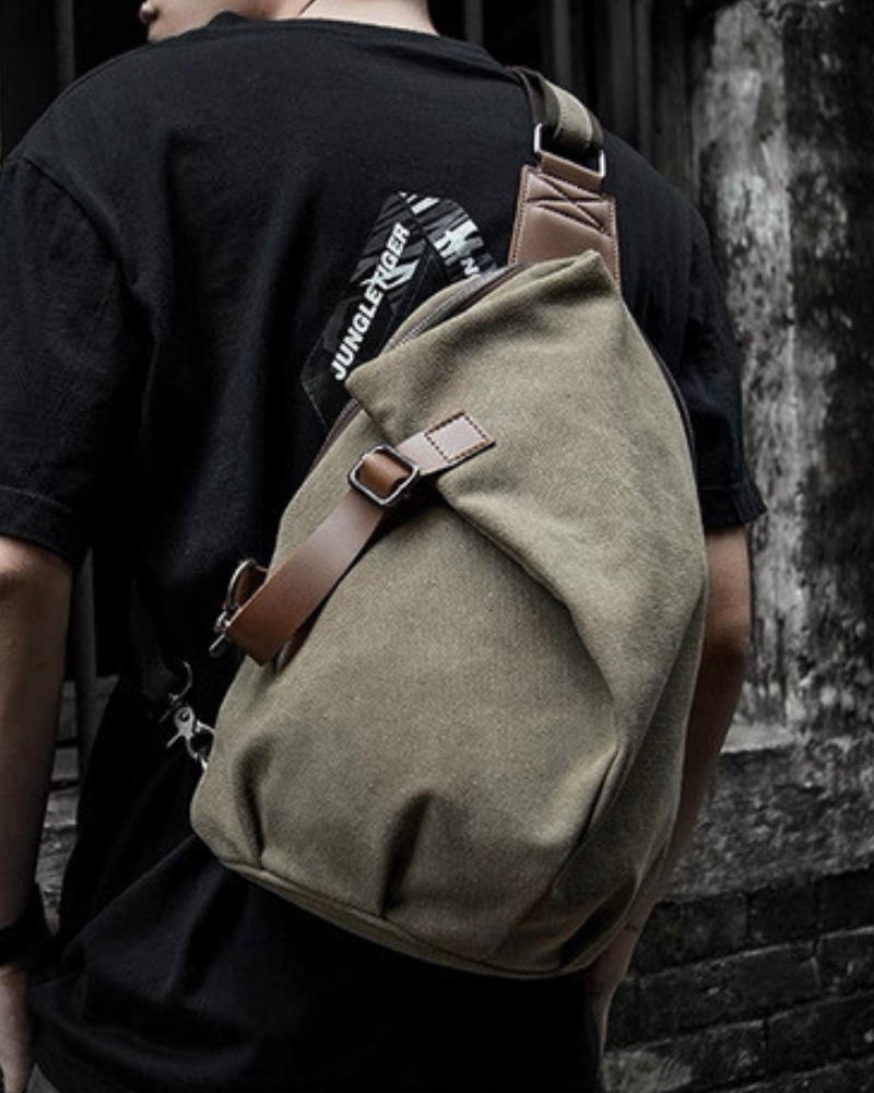 Techwear Canvas Sling Backpack