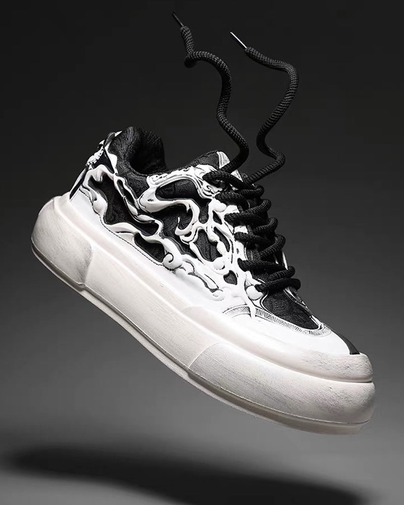 Techwear Chinoiserie Breathable Casual Flat Sneakers