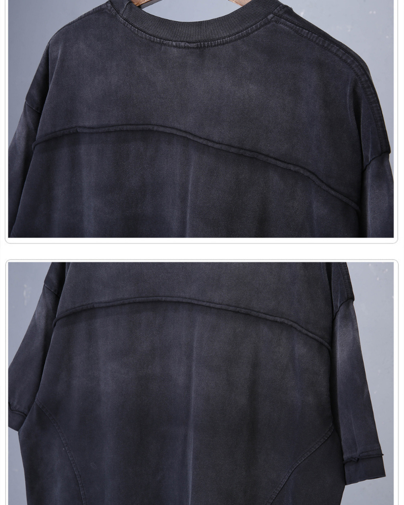 Techwear Distressed Urban Cotton T-Shirt