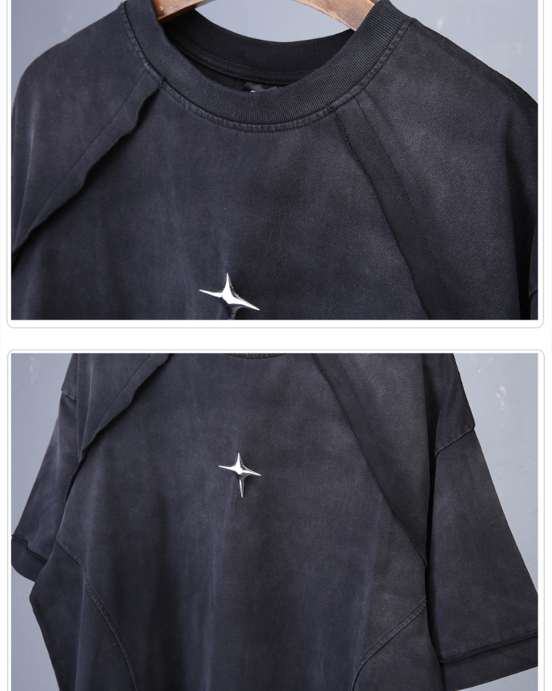 Techwear Distressed Urban Cotton T-Shirt