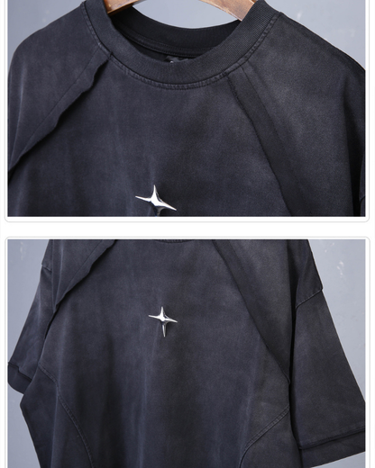 Techwear Distressed Urban Cotton T-Shirt