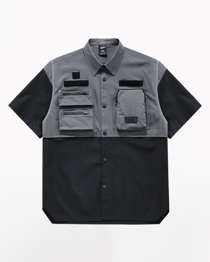Techwear Fake Two-Piece Short Sleeve Shirt