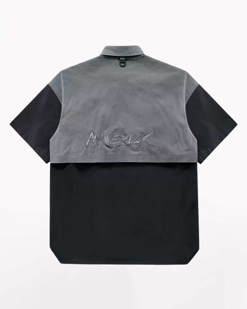 Techwear Fake Two-Piece Short Sleeve Shirt