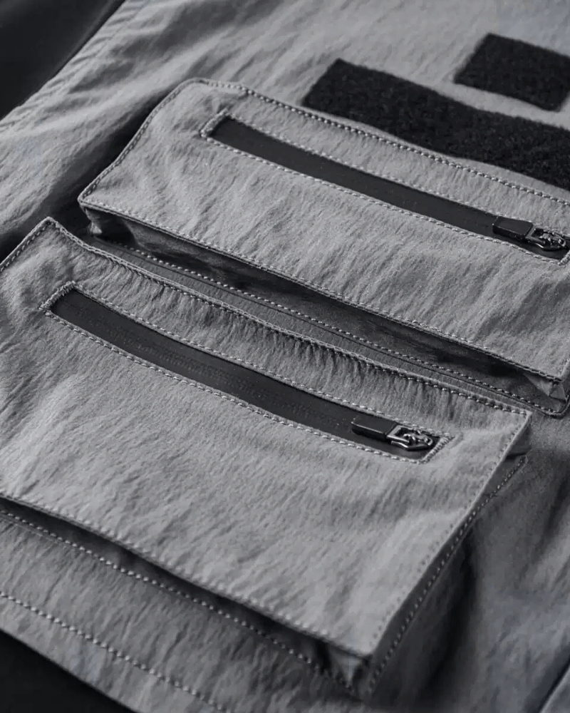 Techwear Fake Two-Piece Short Sleeve Shirt