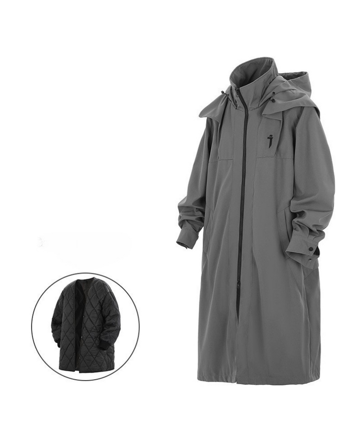 Techwear Functional Double Zipper Long Coat – Techwear Official Techwear Functional Double Zipper Long Coat – Techwear Official