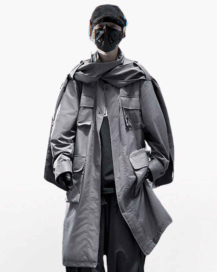 long coat,long black coat,Japanese techwear,techwear outfits,futuristic clothing,cyberpunk clothing,long coat,long black coat,black cloak,black cape,techwear jacket, tech jacket,cyberpunk jacket, cyberpunk techwear jacket, cyberpunk samurai jacket, samurai jacket cyberpunk,ninja costume,ninja halloween costume,samurai jacket,cyberpunk style jacket,techwear,tech wear,affordable techwear,techwear fashion