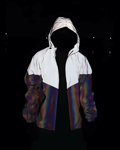 Techwear Gradient Iridescent Reflective Jacket
