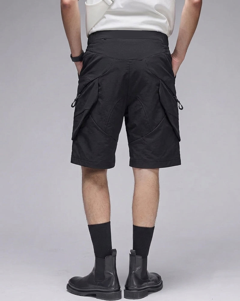 Techwear Multi-Pocket Deconstructed Cargo Shorts