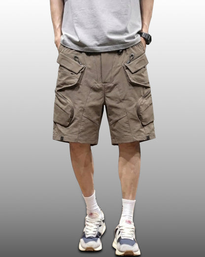 Techwear Multi-Pocket Deconstructed Cargo Shorts
