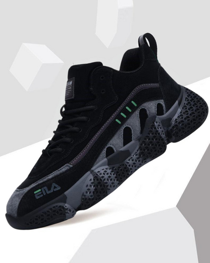 Techwear Nubuck Leather Sneakers