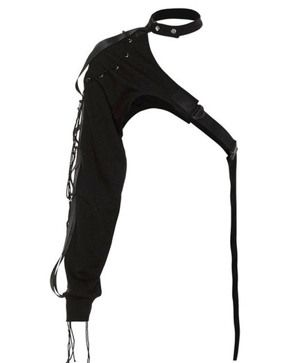 Techwear One Shoulder Sleeve Buckle Top