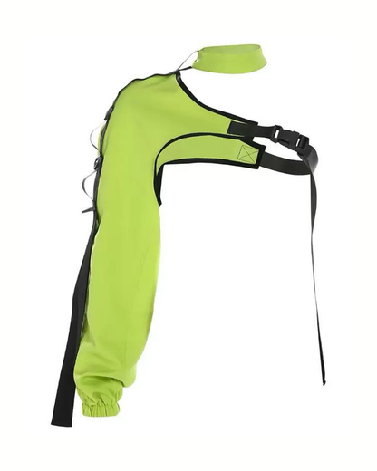 Techwear One Shoulder Sleeve Buckle Top