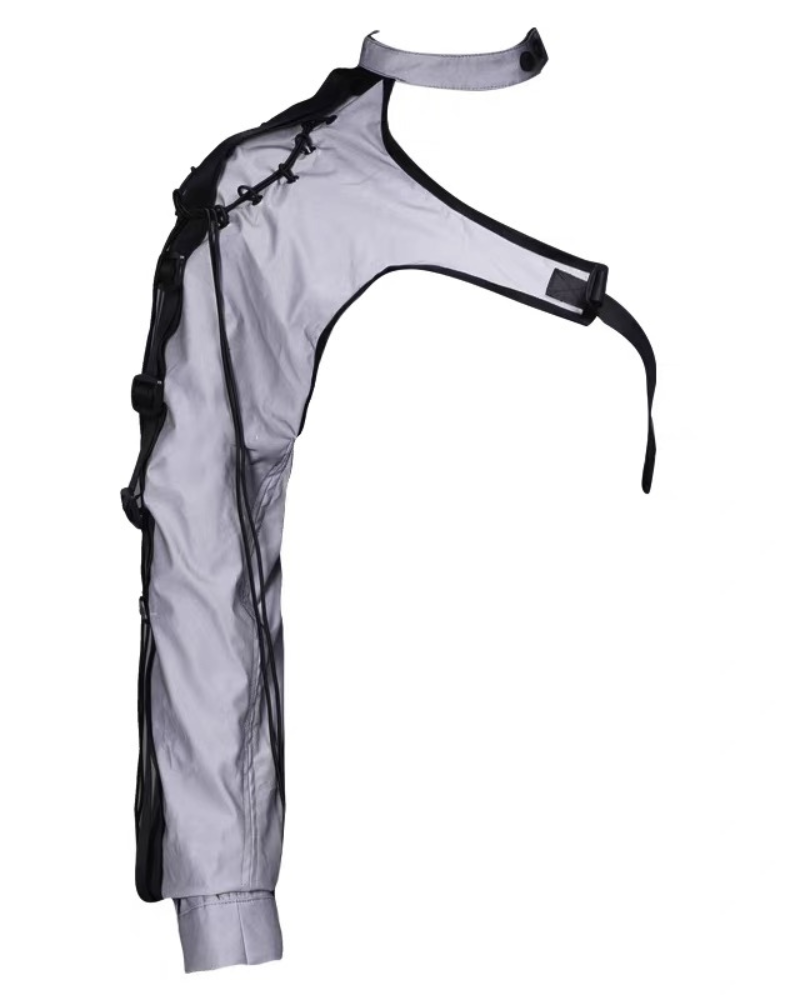 Techwear One Shoulder Sleeve Buckle Top