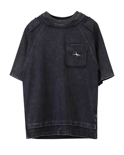 Techwear Oversized Distressed Cotton T-Shirt