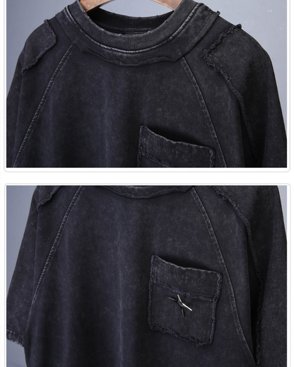 Techwear Oversized Distressed Cotton T-Shirt