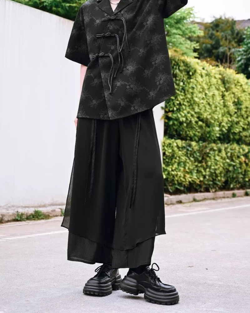Techwear Summer Women Mesh Skirt Pants