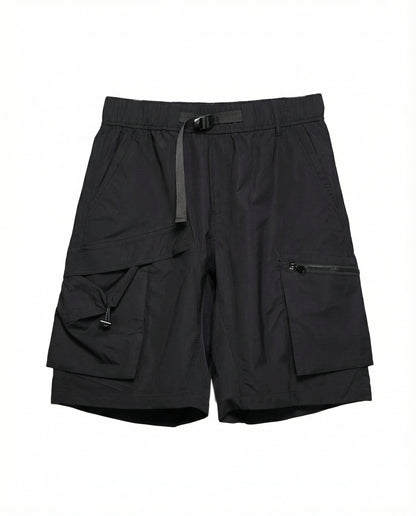 Techwear Water-Repellent Belted Cargo Shorts