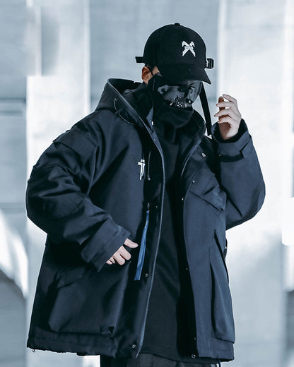 Futuristic Cyberpunk Unisex Hooded Jacket