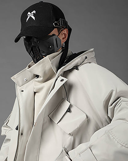 Futuristic Cyberpunk Unisex Hooded Jacket