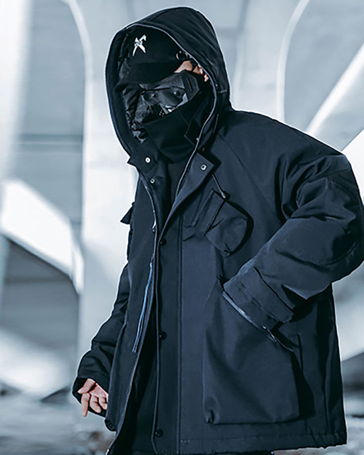 Futuristic Modern Parka Techwear Jaket Cyberpunk Cyberpunk Long