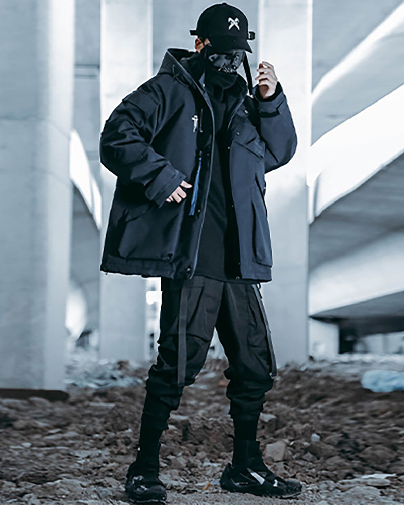 Futuristic Cyberpunk Unisex Hooded Jacket