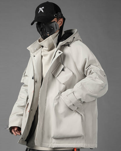 Futuristic Cyberpunk Unisex Hooded Jacket