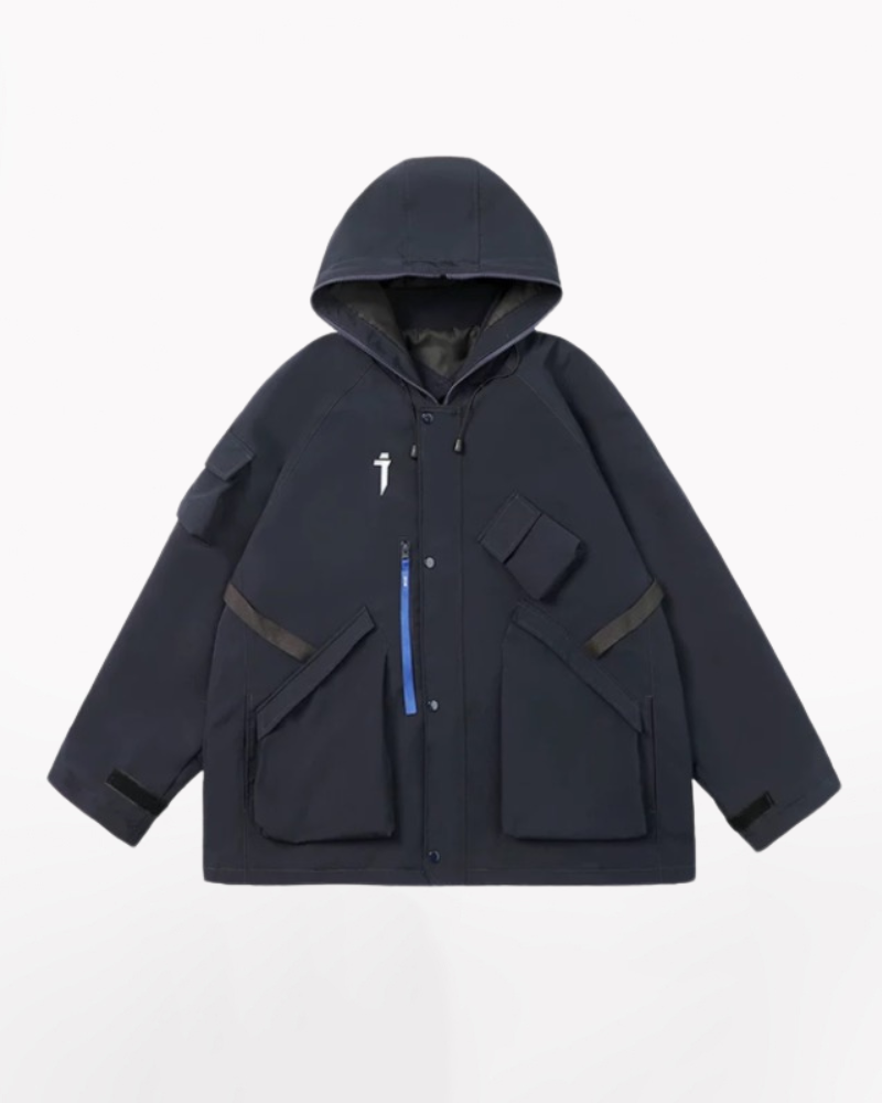 Futuristic Cyberpunk Unisex Hooded Jacket