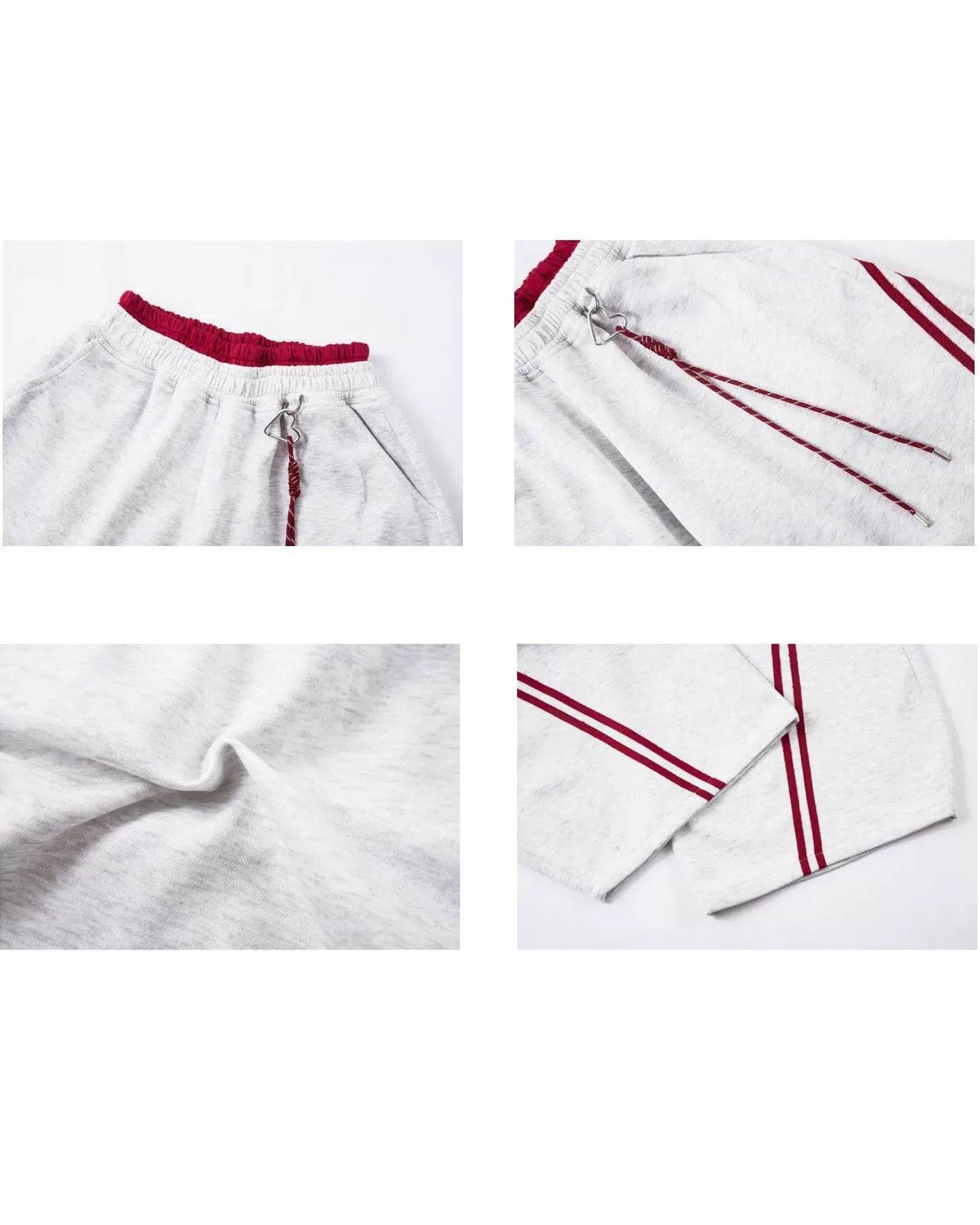 Unisex Vintage Striped Patchwork Curved Wide-Leg Sweatpants