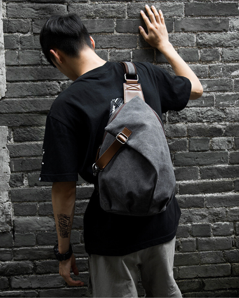 Techwear Canvas Sling Backpack