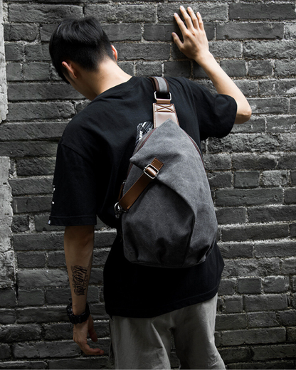 Techwear Canvas Sling Backpack