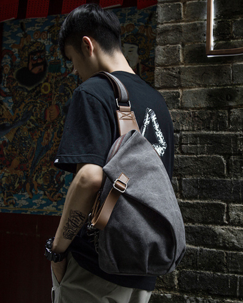 Techwear Canvas Sling Backpack