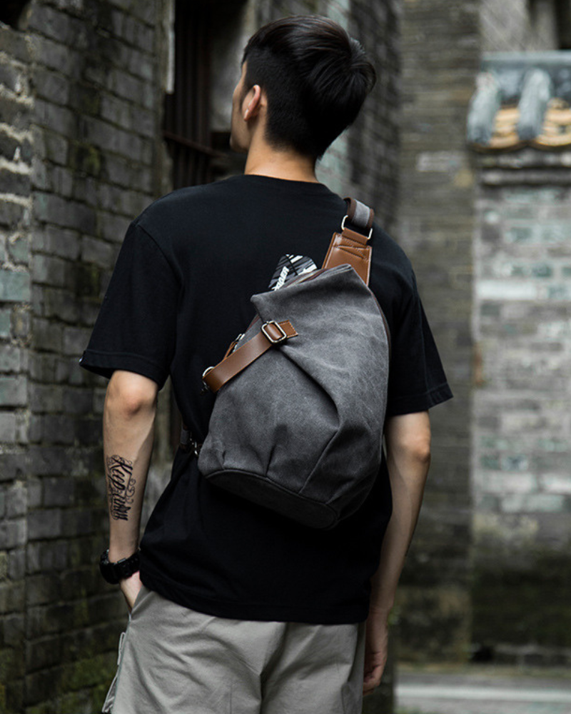 Techwear Canvas Sling Backpack