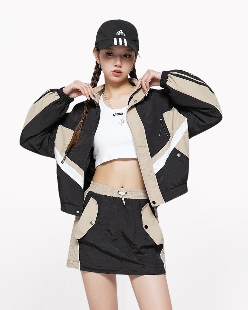 Vintage Patchwork Detachable Long Cargo Skirt