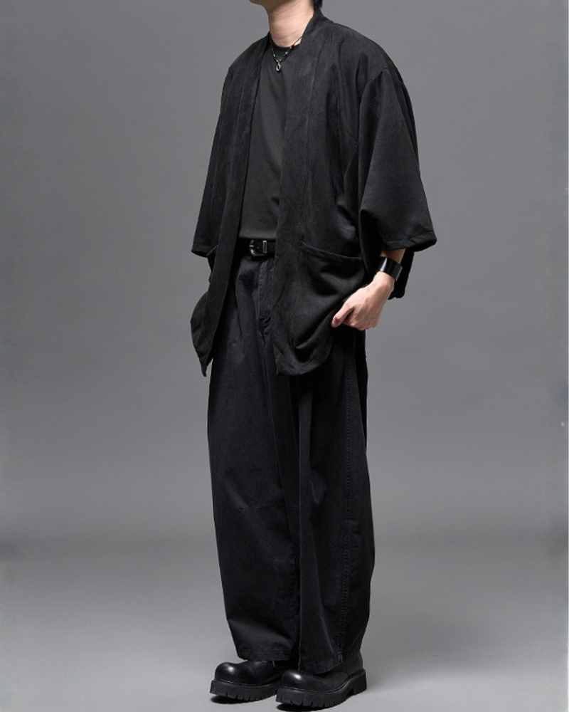 Washed Cotton Japanese Loose Men&