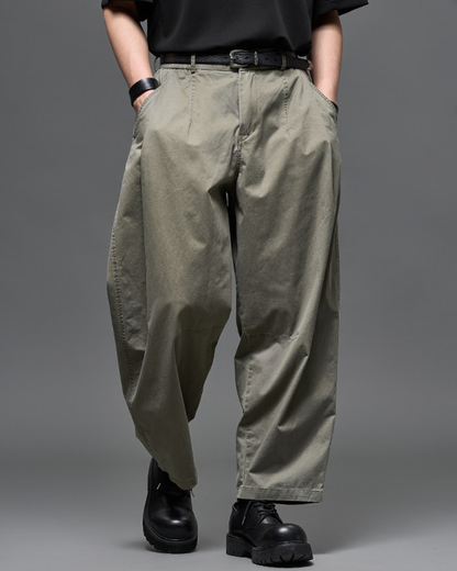 Washed Cotton Japanese Loose Men&